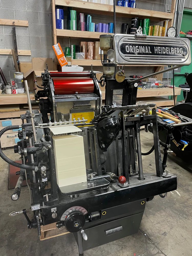 The Heidelberg in the shop